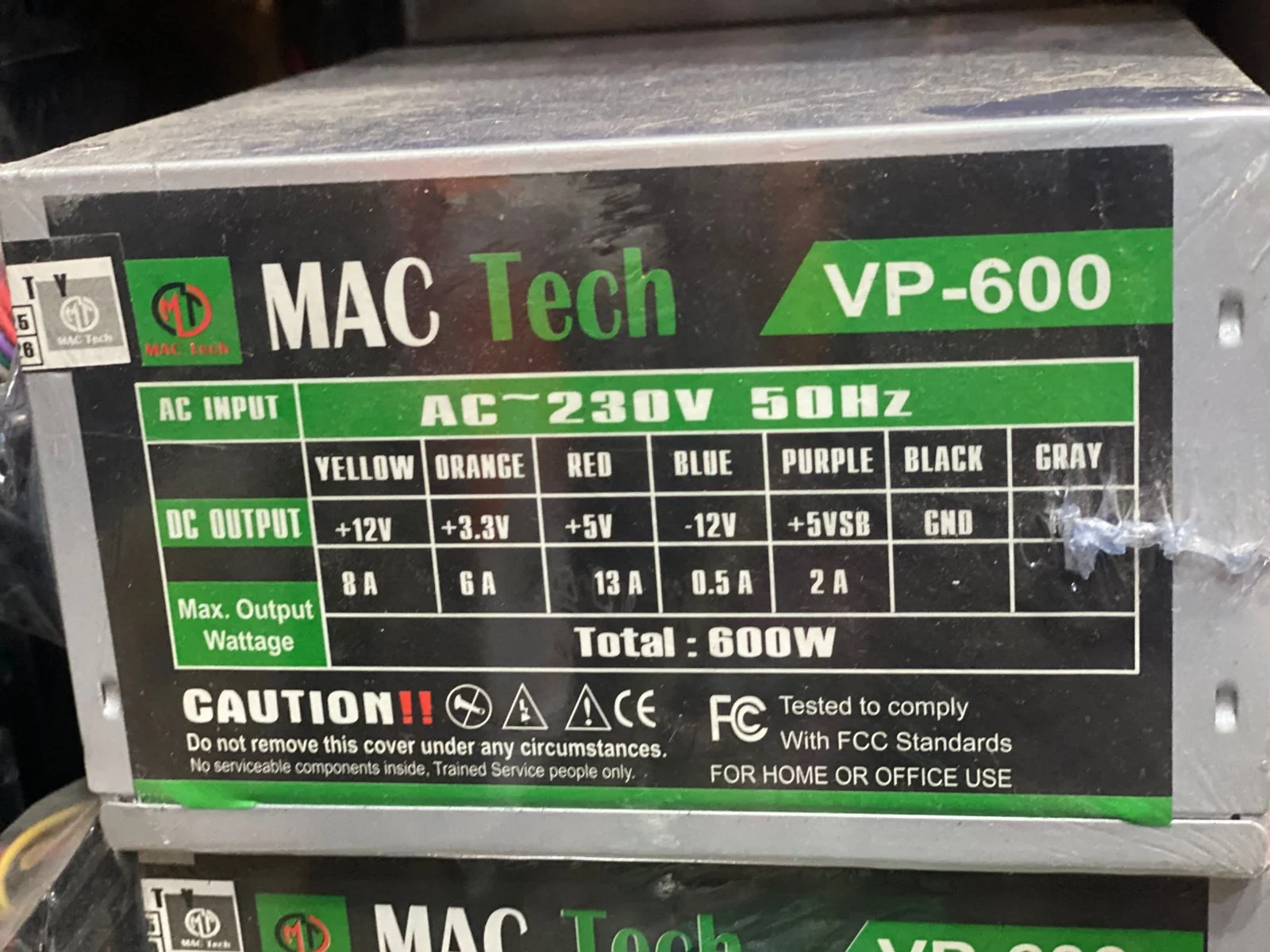 ⚡ MAC Tech VP‑600 Power Supply Unit