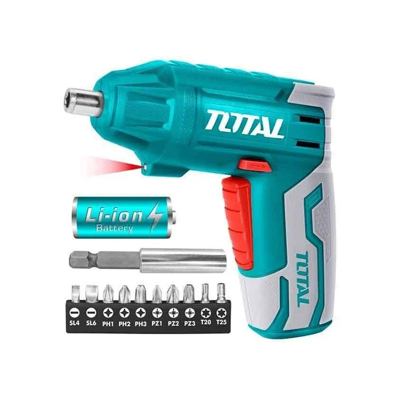 4V Cordless Electric Screwdriver Lithium Total Brand TSDLI0402