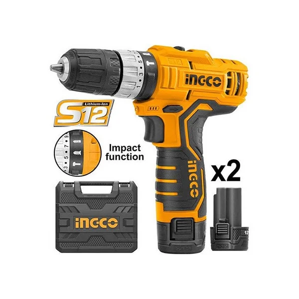 Li-Ion Cordless IMPACT Drill 12V ING-CO-CIDLI1232